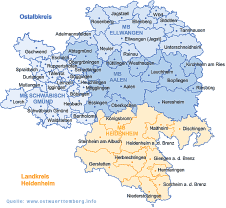 Dolensky-Frank Karte Ostwuerttemberg